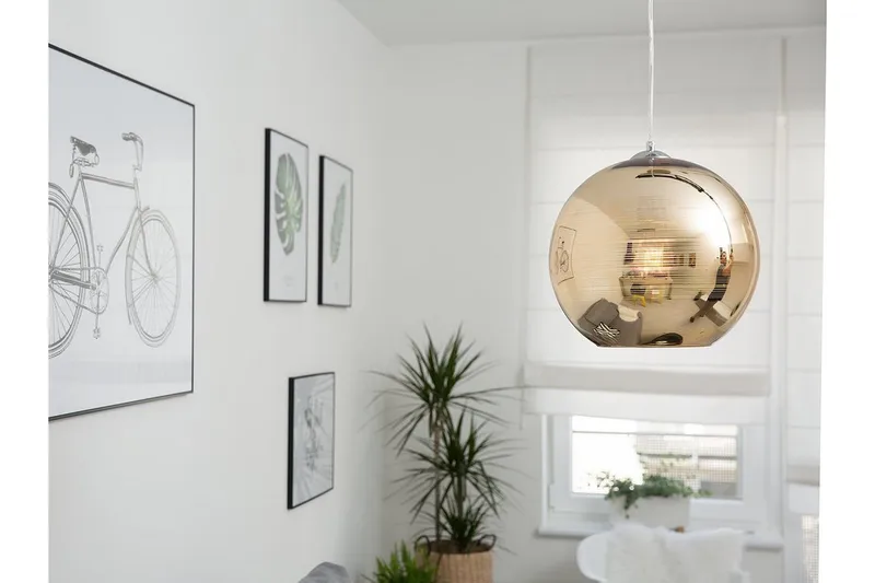 Asaro Taklampa 25 cm, Guld