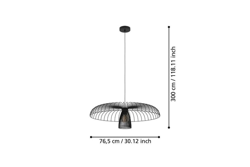 Takpendel Eglo Champerico Svart - Products - Belysning - Lampor & belysning inomhus - Taklampa & takbelysning - Pendellampa & hänglampa