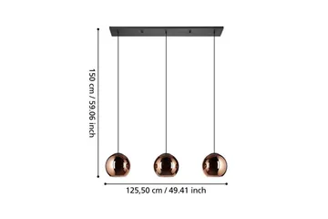 Takpendel Eglo Cordoba Svart/Koppar med 3 Lampor - Products - Belysning - Lampor & belysning inomhus - Taklampa & takbelysning - Pendellampa & hänglampa