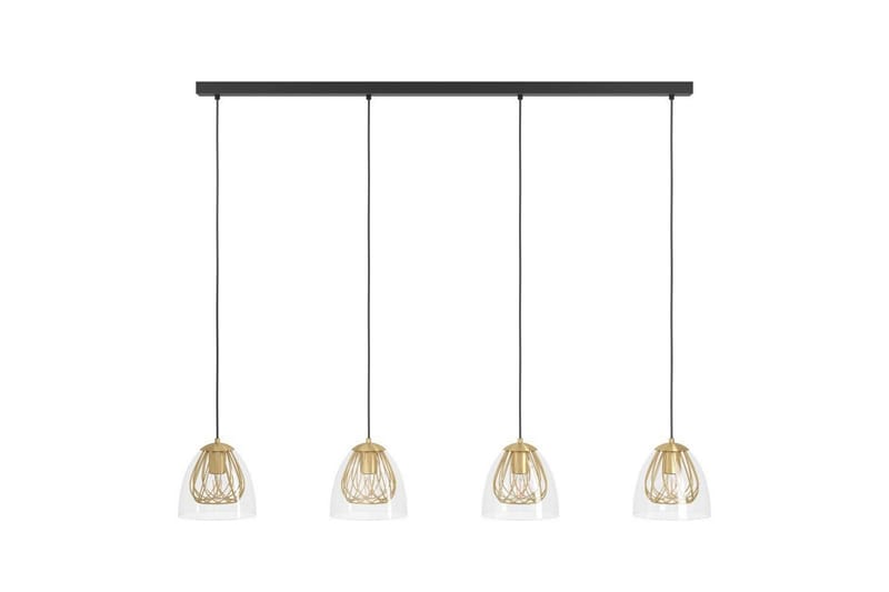 Takpendel Eglo Jazminia Mässing/Klar med 4 Lampor - Products - Belysning - Lampor & belysning inomhus - Taklampa & takbelysning - Pendellampa & hänglampa