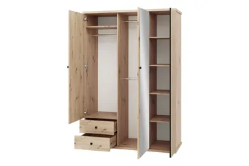 Aldbrough Garderob med Spegel 150x213 cm - Brun/Svart - Products - Förvaring - Garderober & garderobssystem