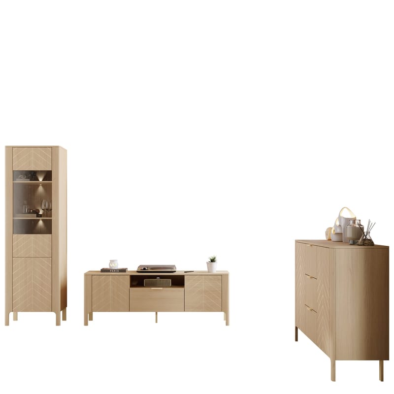 Aggarwal Möbelset för Vardagsrum med Belysning - Products - Förvaring - Förvaringsmöbler - Möbelset för vardagsrum