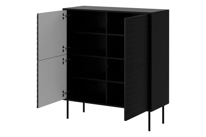 Belonger Byrå 102 cm - Svart/Valnöt - Products - Förvaring - Förvaringsmöbler - Byrå