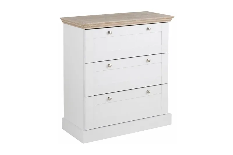 Dareia Byrå 75 cm - Vit/Brun - Products - Förvaring - Förvaringsmöbler - Byrå - Hallbyrå