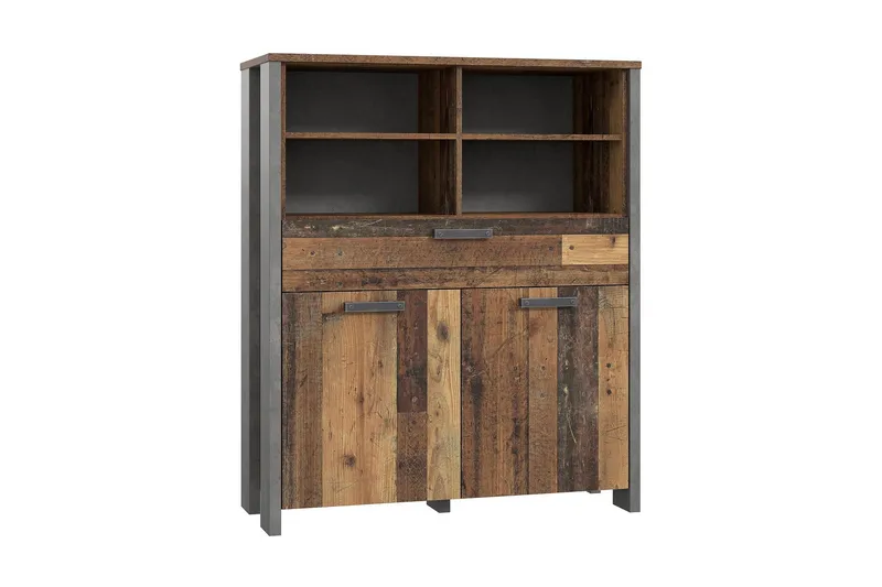 Cadle Byrå 107 cm, Brun/Grå