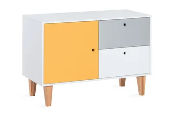 Concept Byrå Vit/Grå/Gul - VOX - Products - Förvaring - Förvaringsmöbler - Byrå