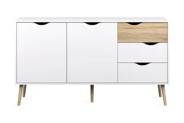 Delta Skänk 147 cm - Vit/Ek - Products - Förvaring - Förvaringsmöbler - Sideboard & skänk