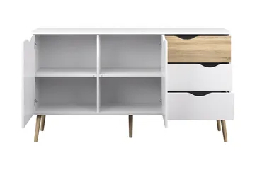 Delta Skänk 147 cm - Vit/Ek - Products - Förvaring - Förvaringsmöbler - Sideboard & skänk