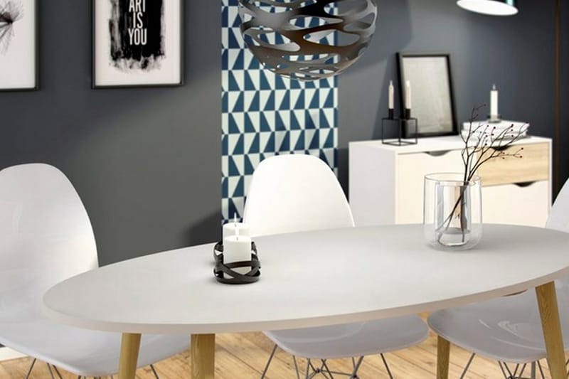 Delta Skänk 99 cm - Vit/Ek - Products - Förvaring - Förvaringsmöbler - Sideboard & skänk