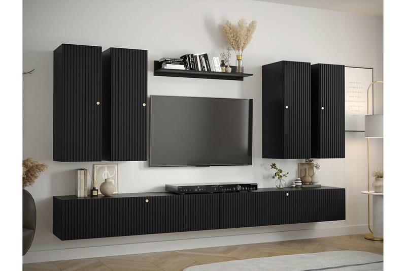 Dunvegan Möbelset För Vardagsrum Black - Products - Förvaring - Förvaringsmöbler - Möbelset för vardagsrum