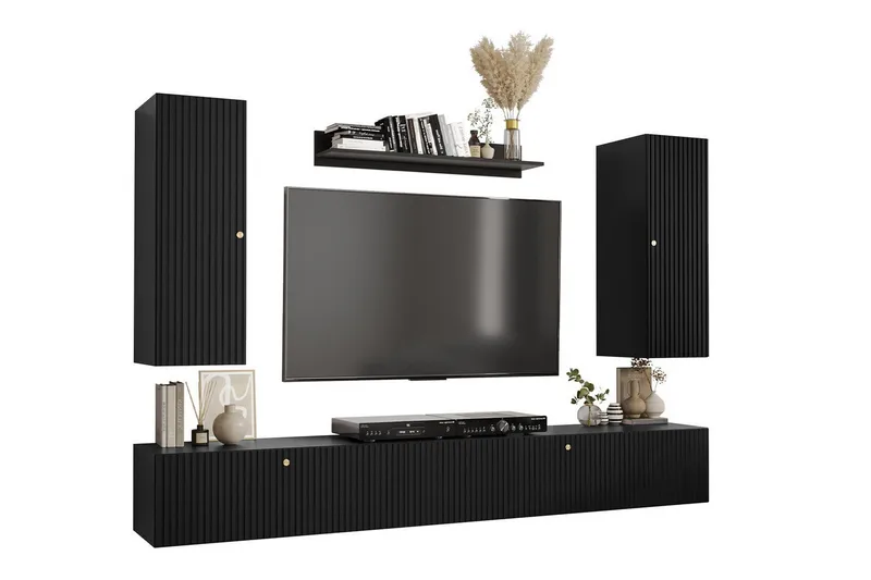 Dunvegan Möbelset För Vardagsrum Black - Products - Förvaring - Förvaringsmöbler - Möbelset för vardagsrum