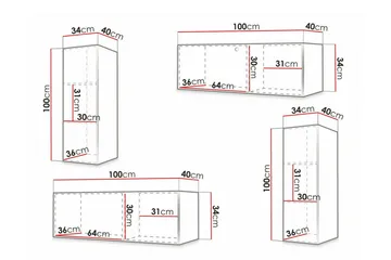 Dunvegan Möbelset För Vardagsrum White - Products - Förvaring - Förvaringsmöbler - Möbelset för vardagsrum