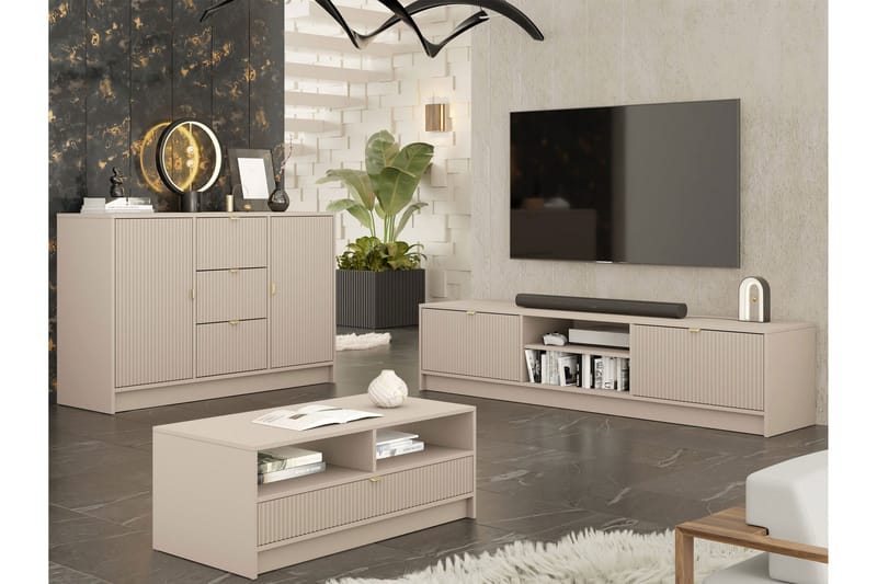 Kintore Möbelset För Vardagsrum - Beige - Products - Förvaring - Förvaringsmöbler - Möbelset för vardagsrum