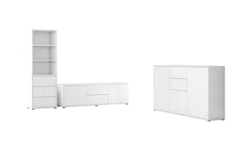 Kintore Möbelset För Vardagsrum White - Products - Förvaring - Förvaringsmöbler - Möbelset för vardagsrum