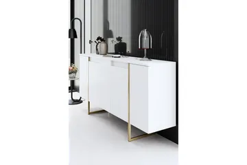 Luxe Konsollbord 160 cm - Vit/Guld - Products - Förvaring - Förvaringsmöbler - Sideboard & skänk