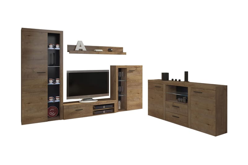 Rumba Soffgrupp - Ek - Products - Förvaring - Förvaringsmöbler - Möbelset för vardagsrum