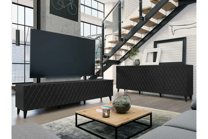 Strontian Möbelset För Vardagsrum Scandinavian Choice Black - Products - Förvaring - Förvaringsmöbler - Möbelset för vardagsrum