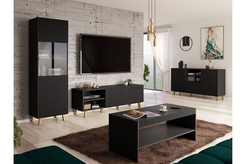 Strontian Möbelset För Vardagsrum Scandinavian Choice Black - Products - Förvaring - Förvaringsmöbler - Möbelset för vardagsrum