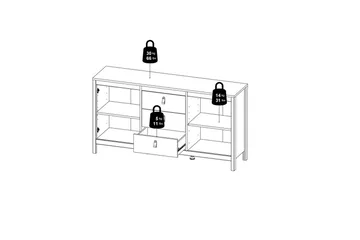 Vallvidera Skänk 151x38 cm - Beige - Products - Förvaring - Förvaringsmöbler - Sideboard & skänk