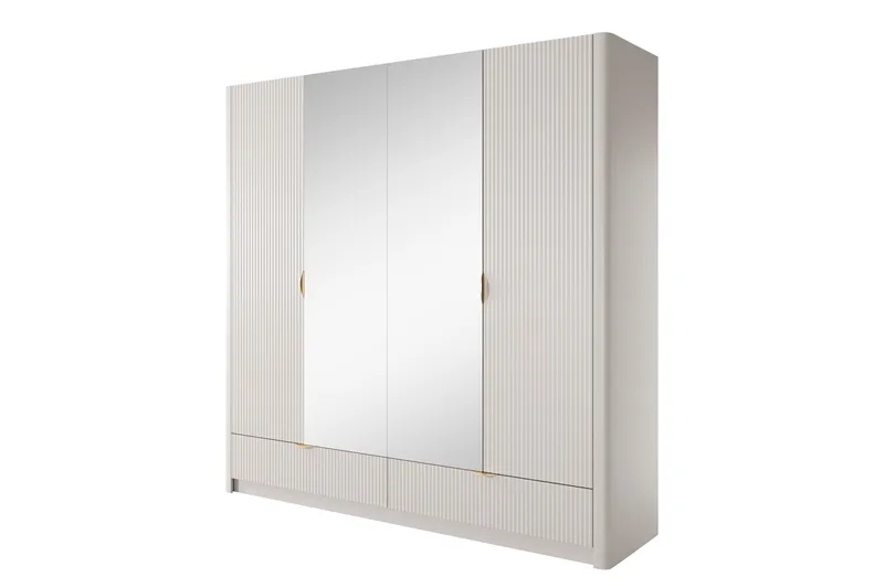 Forba Garderob med Spegel 213x209 cm, Vit