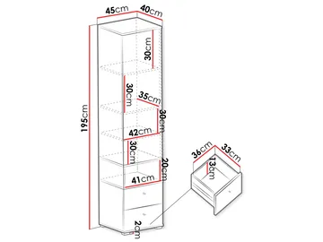 Edson Garderob 45 cm - Products - Förvaring - Garderober & garderobssystem - Garderobsskåp
