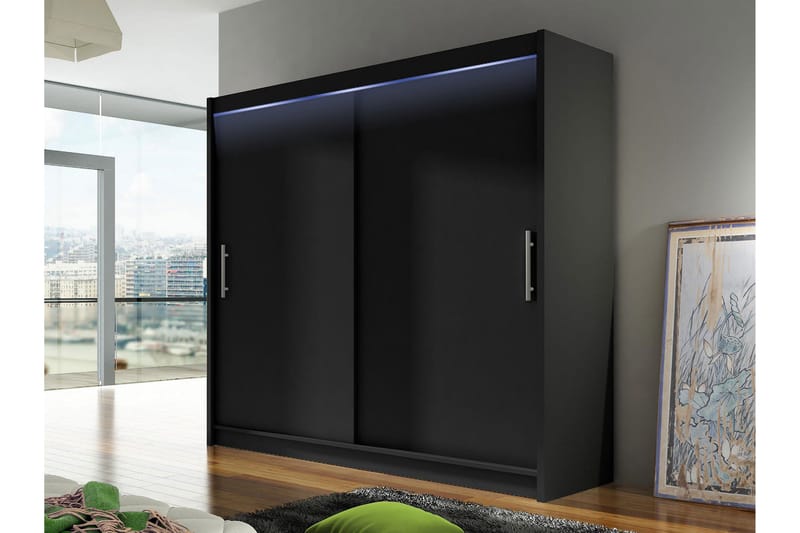 Prag Garderob 180x215 cm - Svart - Products - Förvaring - Garderober & garderobssystem - Garderobsskåp