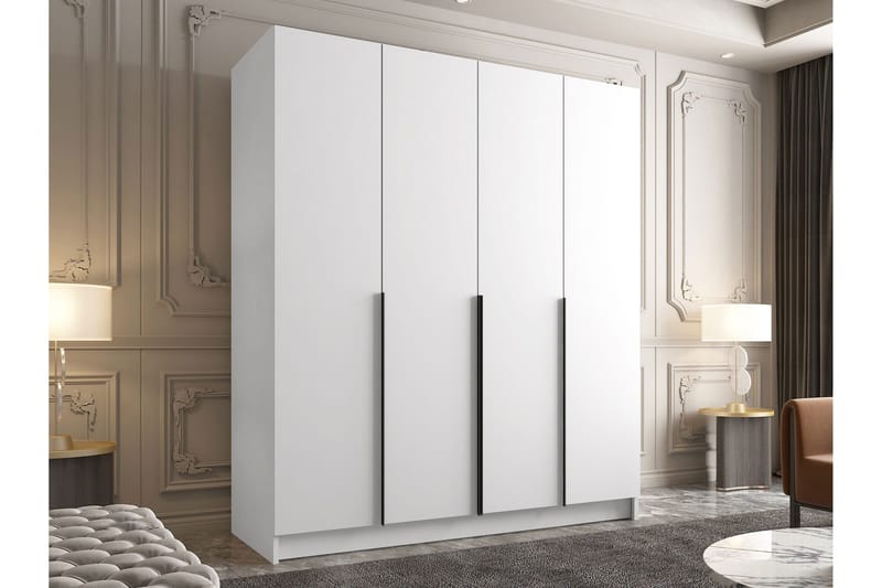 Vadstena Garderob 200 cm - Vit/Svart - Products - Förvaring - Garderober & garderobssystem - Garderobsskåp