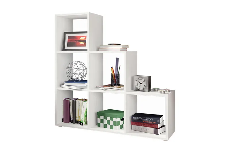 Trio Hylla 105x33x108 cm, Grå/Vit