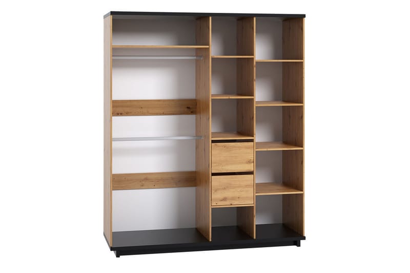 Ines Garderob 60x180 cm - Ek/Svart - Products - Förvaring - Garderober & garderobssystem