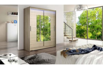 Leila Garderob med Spegel 150x200 cm - Beige - Products - Förvaring - Garderober & garderobssystem