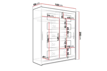 Leila Garderob Skjutdörrar 5-Delad Spegel - Beige/Trä/Natur - Products - Förvaring - Garderober & garderobssystem