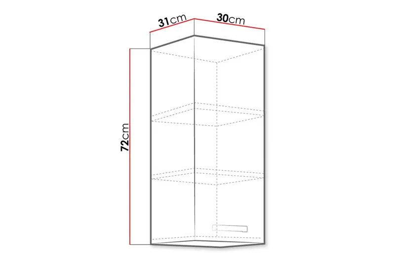 Bianco Väggskåp 30x31x71,5 cm - Vit - Products - Förvaring - Skåp - Förvaringsskåp
