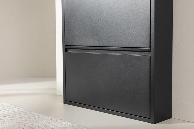 Bonito Skoskåp 60x15 cm - Svart - Products - Förvaring - Skåp - Förvaringsskåp