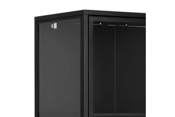 Crabtree Vitrinskåp 40 cm djup 80 cm bred 180 cm hög Metall Glas - Svart - Products - Förvaring - Skåp - Vitrinskåp