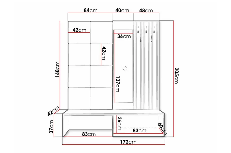 Dunvegan Highboard - Svart - Products - Förvaring - Skåp - Förvaringsskåp