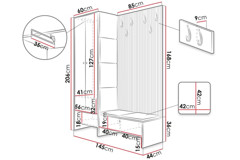 Dunvegan Highboard White - Products - Förvaring - Skåp - Förvaringsskåp
