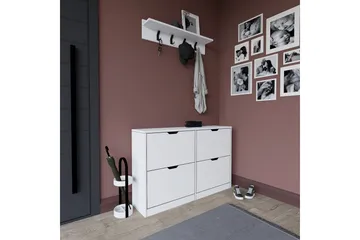 Durusu Skoskåp 120,5 cm - Mattvit - Products - Förvaring - Skåp - Förvaringsskåp