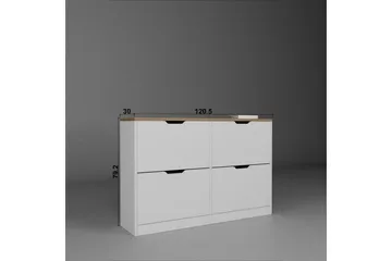 Durusu Skoskåp 120 cm - Matt Vit - Products - Förvaring - Skåp - Förvaringsskåp