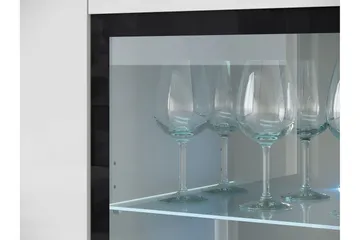 Sherie Vitrinskåp 120x104 cm - Vit/Grå - Products - Förvaring - Skåp - Vitrinskåp