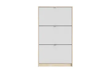 Shoey Skoskåp 3 Fack - Trä/natur/Vit - Products - Förvaring - Skåp - Förvaringsskåp