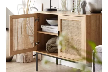 Skåp 2 dörrar rotting ljusbrun PASCO - Trä/natur - Products - Förvaring - Skåp - Förvaringsskåp