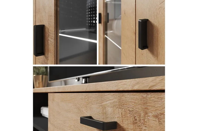 Soho Vitrinskåp 60x41x192 cm - Svart - Products - Förvaring - Skåp - Vitrinskåp