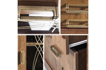 Tadeusz Vitrinskåp 40 cm djup 90 cm bred 191 cm hög Trä - Brun - Products - Förvaring - Skåp - Vitrinskåp