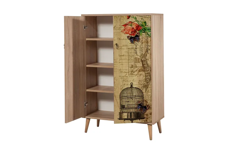 Vellavie Skåp 80 cm Vintage - Brun/Röd - Products - Förvaring - Skåp - Förvaringsskåp