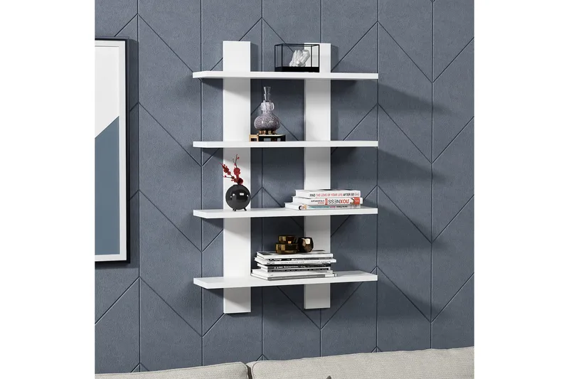 Aposonga Vägghylla 60x16 cm, Vit