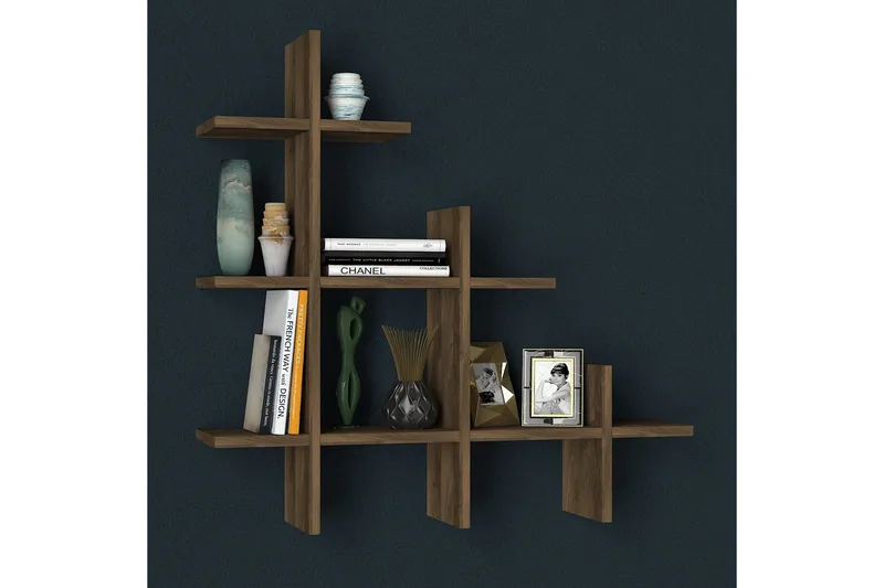 Tera Home Bokhylla - Valnöt - Products - Förvaring - Småförvaring - Väggförvaring