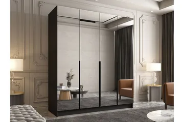 Vadstena Garderob med Spegel 200 cm - Svart - Products - Förvaring - Garderober & garderobssystem