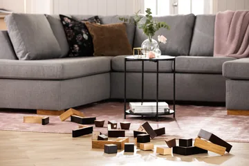 Soffben Modell I 5 cm 6-Pack - Ek - Products - Inredning - Dekoration & inredningsdetaljer - Dekorbeslag - Beslag - Möbelben