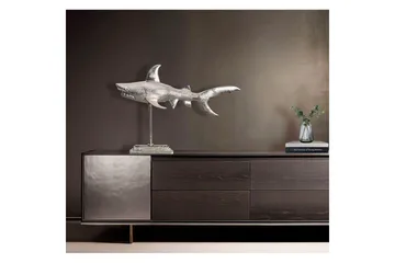 Dekorativ figur Wohnling Dekorhaj 70 cm aluminium, maritim stil Silver - Silver - Products - Inredning - Dekoration & inredningsdetaljer