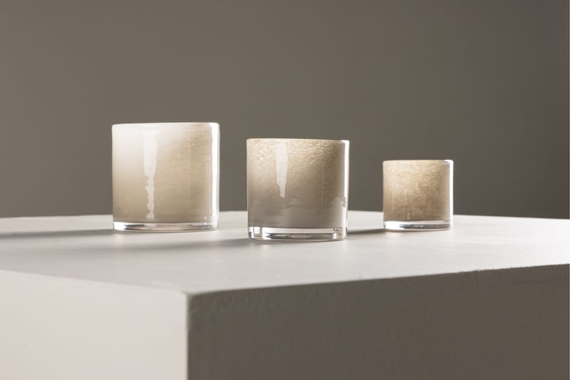 Glora Ljuslykta 10x10 cm - Beige - Products - Inredning - Ljus & dofter - Ljusstakar & ljuslyktor